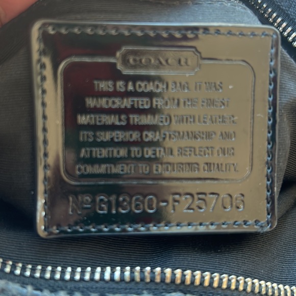 Coach Indigo Python Stripe Signature Black Jacquard Shoulder Bag tote - Picture 4 of 6